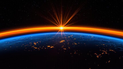 Sunrise over Earth from space (1)