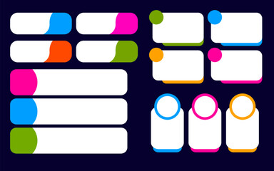 Infographic blank text boxes promote your business with colorful presentation slides.