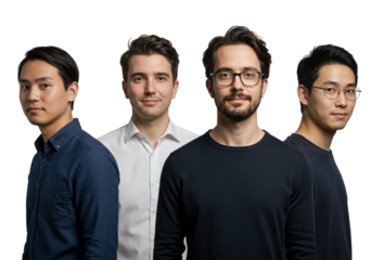 Diverse Men Teamwork Group of Young Professionals Portrait