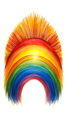 Minimal Curved Brush Strokes with Multicolor Gradient Mobile Ratio Composition