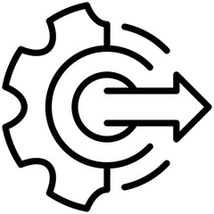 Output  icon for strategic planning, website, application, printing, document, poster design, etc