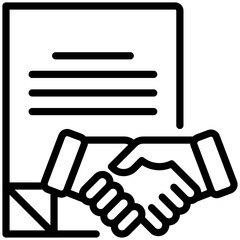 Agreement  icon for strategic planning, website, application, printing, document, poster design, etc