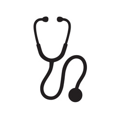 Stethoscope silhouette vector art