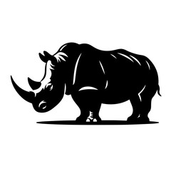 Fototapeta premium rhinoceros silhouette