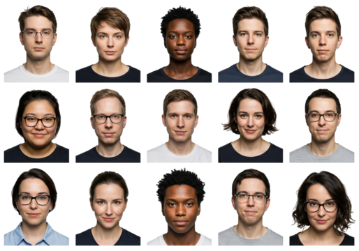 Diverse Multiethnic Portraits Faces Neurodiversity Inclusion