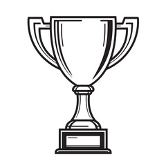 Award trophy symbol silhouette illustration for celebration of achievement victory success recognition appreciation and honor