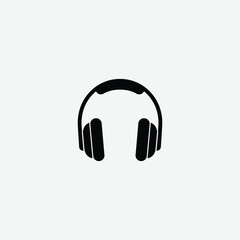 Modern headphone icon with stylized sound wave lines. Black silhouette design on white background, perfect for logos, audio apps, music branding, and tech illustrations.