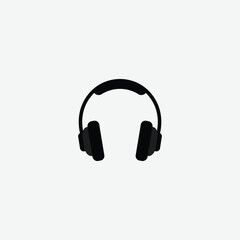 Modern headphone icon with stylized sound wave lines. Black silhouette design on white background, perfect for logos, audio apps, music branding, and tech illustrations.