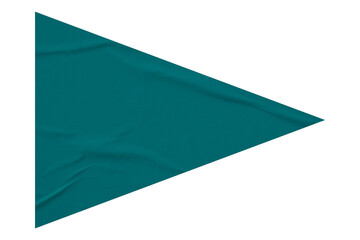 Green crumpled paper arrow isolated on transparent background