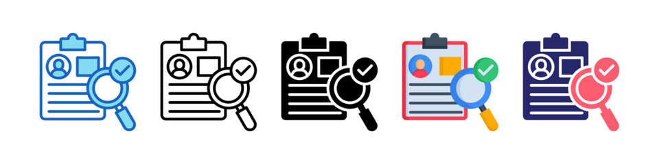 Recruitment Multiple Style Icon Set Collection.