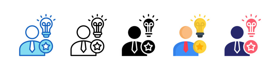 Expert Multiple Style Icon Set Collection.