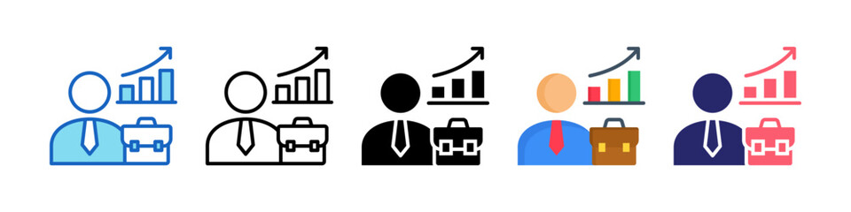 Career Multiple Style Icon Set Collection.