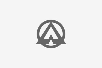 letter A in circle bold logo