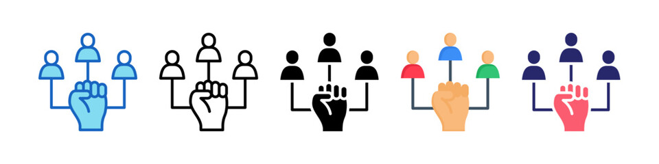 Empowerment Multiple Style Icon Set Collection.