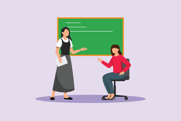 Public Service Concept. Colored flat vector illustration isolated