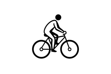 Person on the Bike silhouette vector illustration