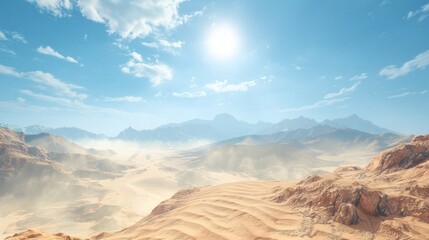 Fototapeta premium The contrast of light and shadow on desert dunes