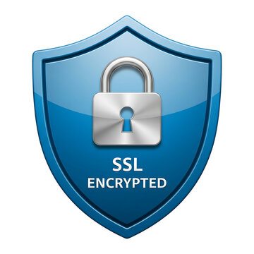 Secure ssl certificate padlock encryption for website security data protection and privacy online safety shield on transparent background