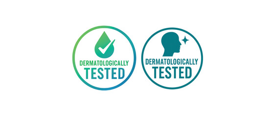 Dermatologically Tested Icons Water Drop and Face