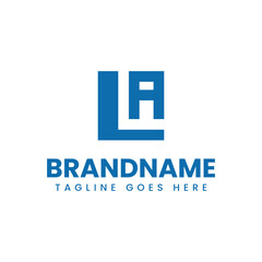 Letters LA Monogram Logo, suitable for any brand with LA or AL initials