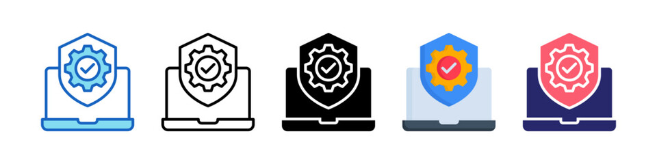 Endpoint Security Multiple Style Icon Set Collection.