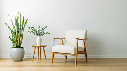 green armchair in a room