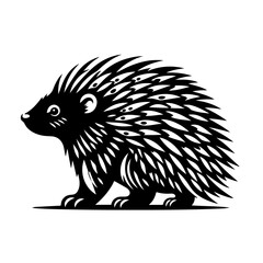 Porcupine silhouette