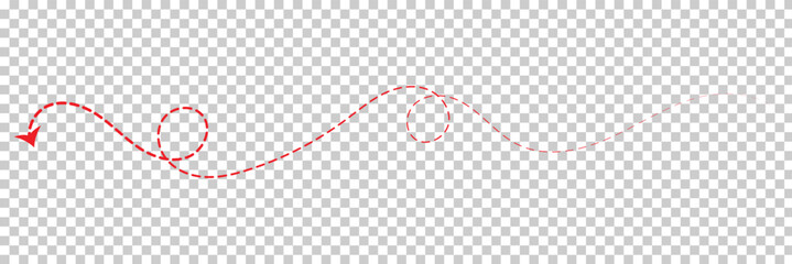 Vector hand drawn dashed arrow editable stroke. Isolated on white background&nbsp;design&nbsp;EPS&nbsp;10  . Vector Illustration .  