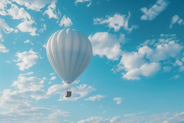 Fototapeta premium Drifting hot air balloon under the blue sky