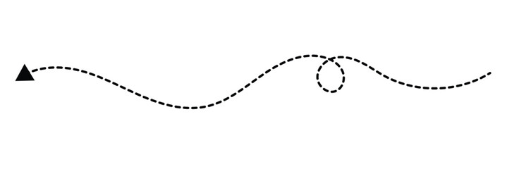 Vector hand drawn dashed arrow editable stroke. Isolated on white background&nbsp;design&nbsp;EPS&nbsp;10  . Vector Illustration .  