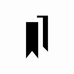bookmark save page icon vector sign
