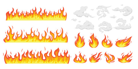 Fire Flame Smoke Vector Clip Art