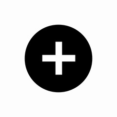 plus circle add icon vector sign