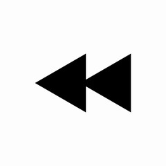 double rewind backward icon vector sign