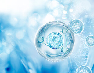 molecule background for cosmetic product