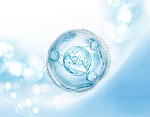 molecule background for cosmetic product