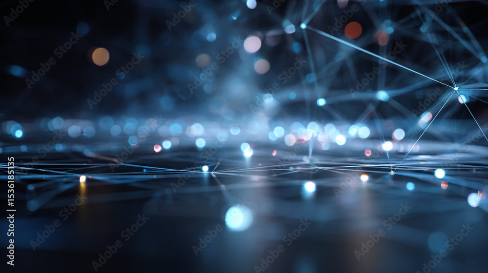 Poster abstract network connection background technology concept digital data and communication 3d