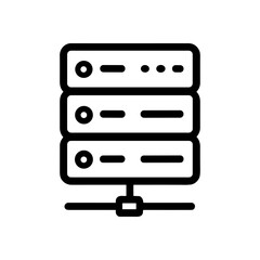 Stacked Server Rack Icon Illustration. Icon symbol illustration