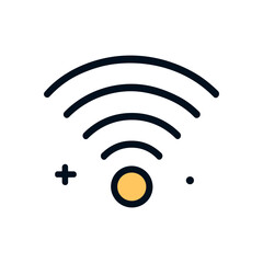Simple stylized internet access illustration. Icon symbol illustration