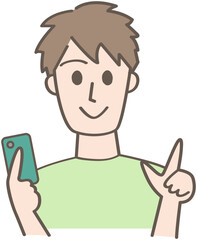 スマホを手に持つ人