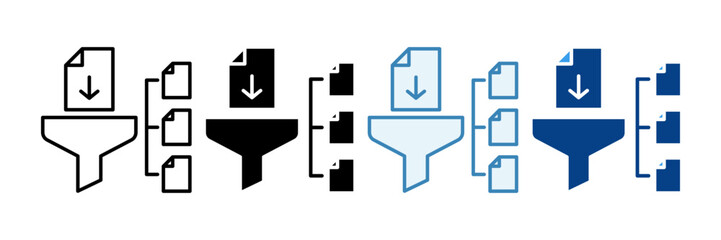 Data Category  Icon Set Multiple Style Collection
