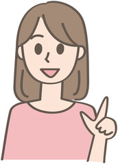 指差しポーズの人