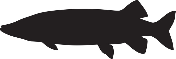 MUSKELLUNG FISH SILHOUETTE