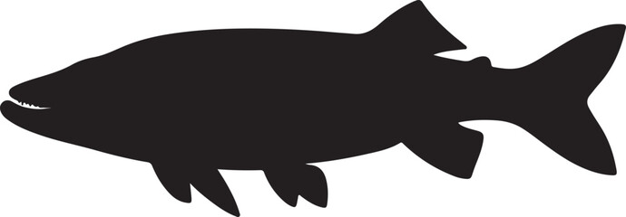 MUSKELLUNG FISH SILHOUETTE