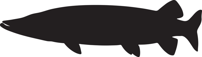 MUSKELLUNG FISH SILHOUETTE