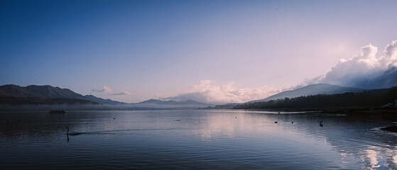 sunrise over the lake