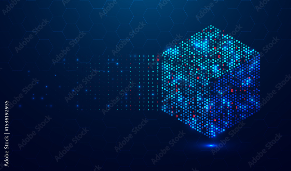 Poster abstract big data visualization. big data code representation. futuristic network or business analyt