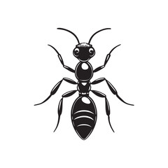 Fototapeta premium Ant silhouette vector sticker logo illustration
