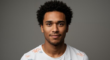 Portrait of a Young Man with a Calm Expression