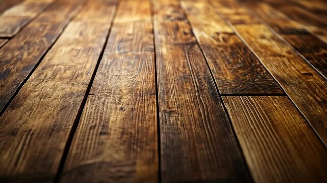 Dark brown wooden planks, rustic texture, perspective view